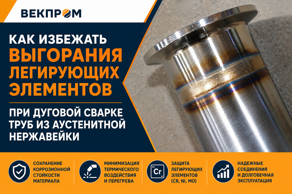 Как избежать выгорания легирующих элементов при дуговой сварке труб из аустенитной нержавейки