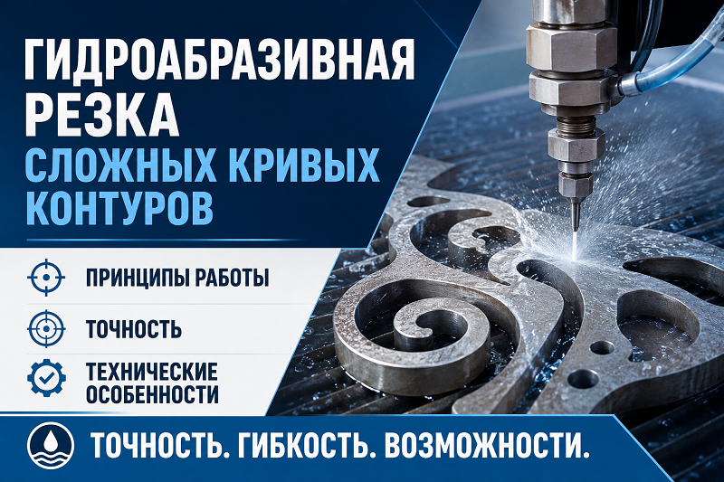 Гидроабразивная резка сложных кривых контуров: принципы работы, точность и технические особенности