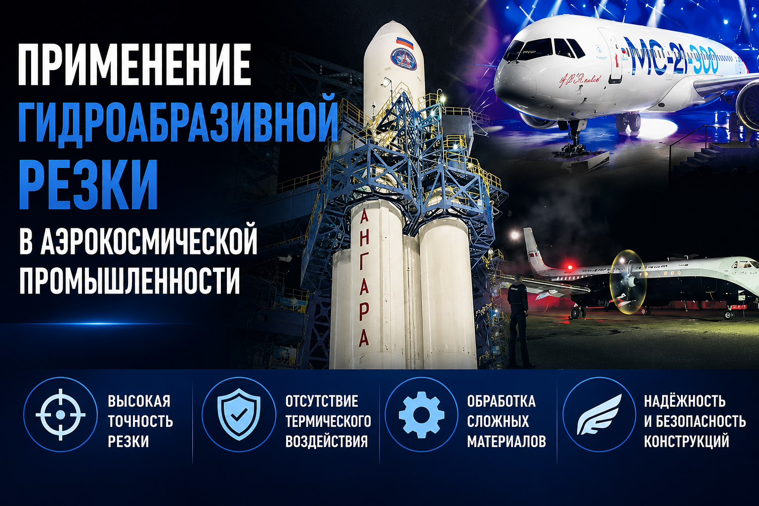 Применение гидроабразивной резки в аэрокосмической промышленности