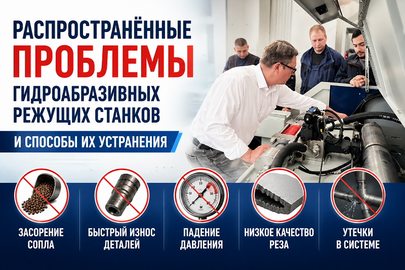 Распространённые проблемы гидроабразивных режущих станков и способы их устранения