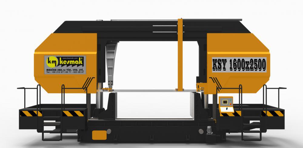 KESMAK KSY 1600×2500 полуавтоматический колонный ленточнопильный станок