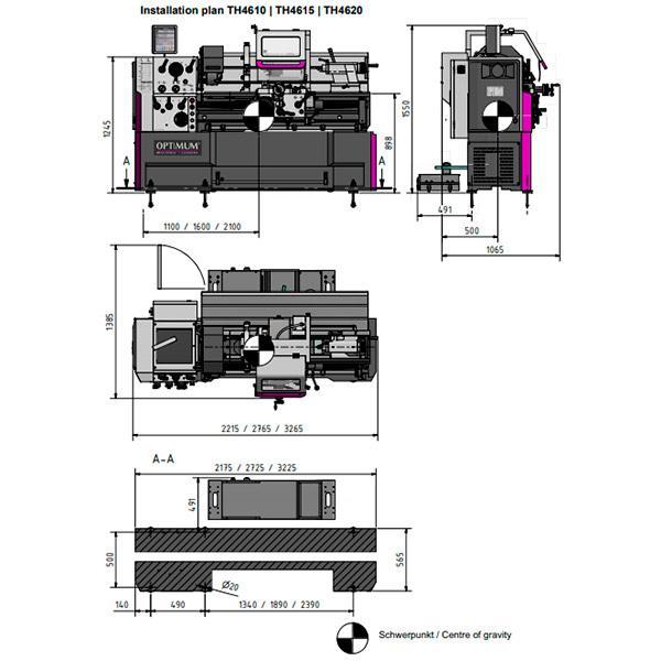 Токарный станок OPTIturn TH 4620 D