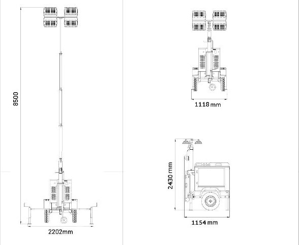 Осветительная мачта Kedasa KLD 5000 (Серия Alpha)